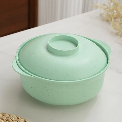 Рамен купа от пшенична слама с капак Посуда от пластмасови влакна Домашен гювеч Купички за бързи юфки Голяма купа за супа Кухненски консумативи