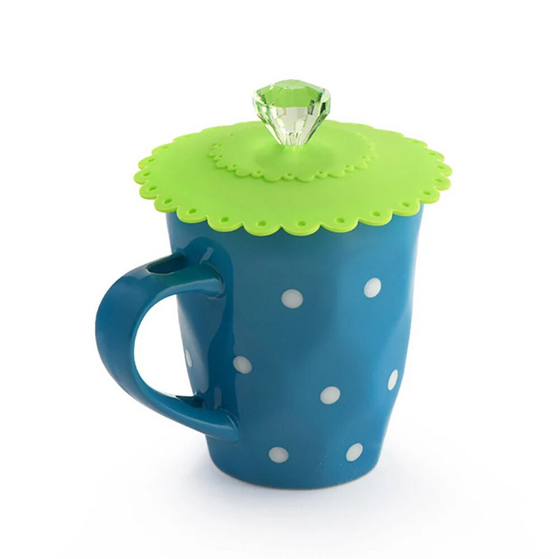 Szilikon világ Szilikon csésze fedél Hőálló szivárgásmentes lezárt fedők sapka porálló szívófedél tea kávé fedél Otthoni kellékek