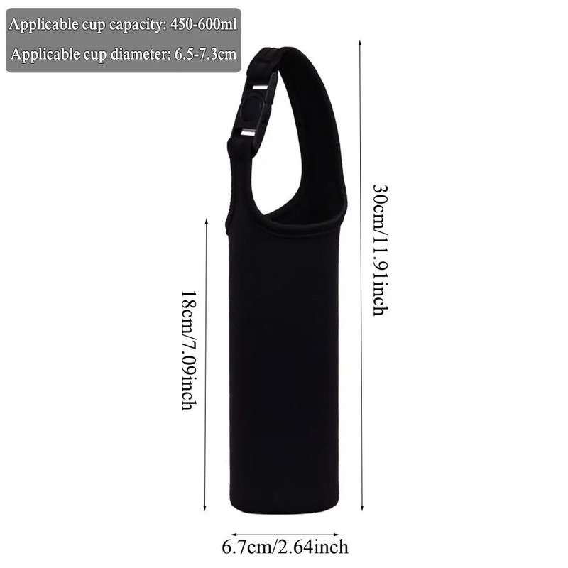 450-600 ml-es vizespalack fedőtáska tasak neoprén vizes tasak tartó vállpánt hordozó szigetelő táska sport kemping kiegészítők