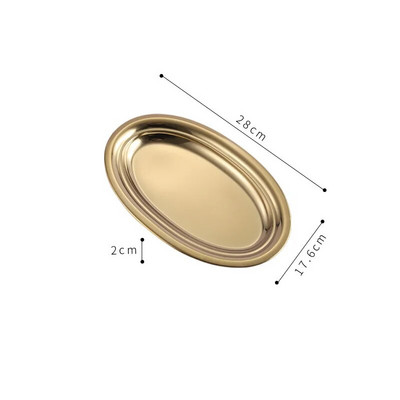 1 бр. Чиния с овална форма от неръждаема стомана в корейски стил Тава за задушена риба Барбекю Оризово руло Ястие за вечеря