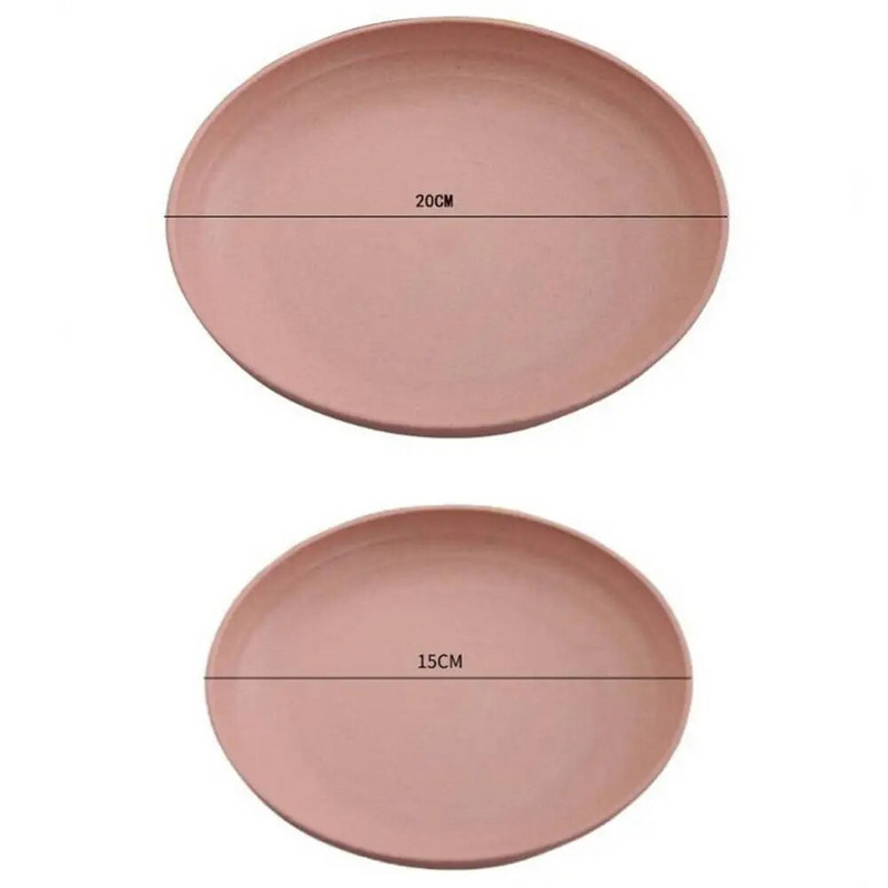 Újrafelhasználható edények Divatos étkészletek Műanyag ételtányér Étkezőtányér Desszerttál Kerek Gyümölcs Uzsonna Tortatálca Konyha