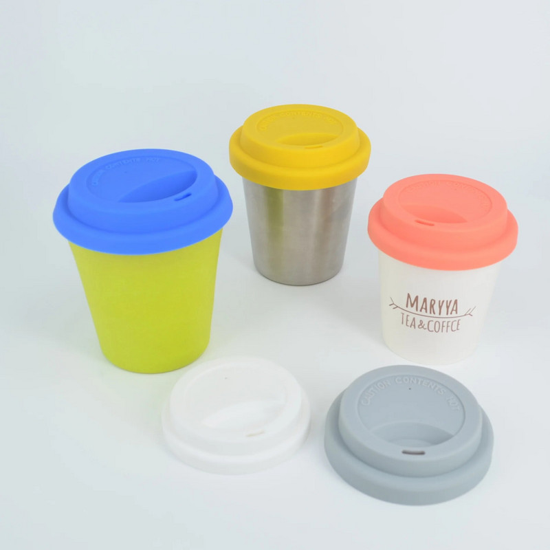 Használja 65/70/75/80/85/88MM-es újrafelhasználható szilikon csésze fedőkhöz Fresh Cover szilikon szigetelő porálló csésze fedő kávés bögre fedelekhez