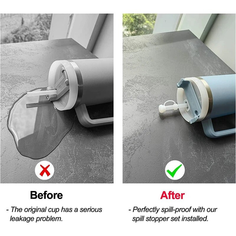 6 db/szett szilikon kiömlésgátló dugó készlet Stanley csészéhez 1,0 40 oz/30 oz pohártartozékok szalma sapka kiömlésgátló szivárgásgátló
