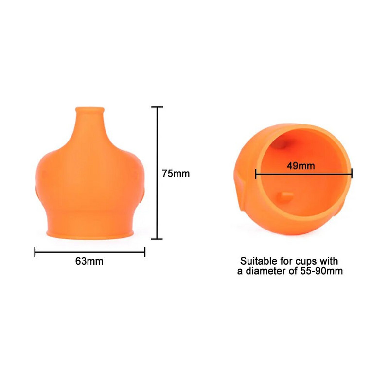 Elefánt alakú szilikon csésze fedelek gyerekeknek gyerekeknek italos palackok nyújtható szivárgásmentes szilikon szalmapohár fedelek palackfedél