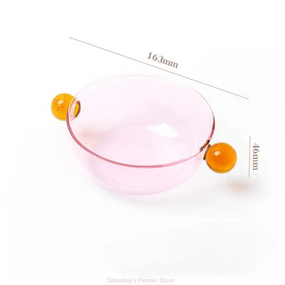 Десертна купа от стъклопис Висока боросиликатна опора 400° Гърне Купа Купа за закуска, овесени ядки Десертни купи за плодова салата