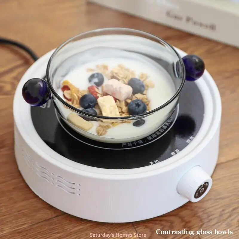 Ólomüveg desszerttál magas boroszilikát tartó 400°-os edénytál Reggeli zabtál Gyümölcssaláta desszerttálak