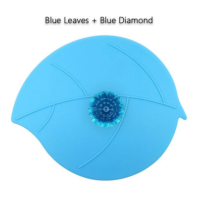 Νέα Silicone Butterfly Leaves Καπάκι φλυτζανιού Πολυτελές ακρυλικό διαμάντι Καπάκια τσαγιού αναρρόφηση σφραγίδα κατά της σκόνης Γυάλινη κεραμική πλαστική κούπα γενικής χρήσης