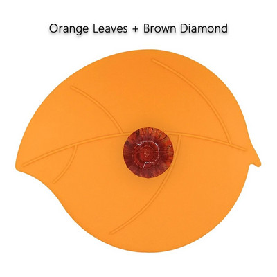 Νέα Silicone Butterfly Leaves Καπάκι φλυτζανιού Πολυτελές ακρυλικό διαμάντι Καπάκια τσαγιού αναρρόφηση σφραγίδα κατά της σκόνης Γυάλινη κεραμική πλαστική κούπα γενικής χρήσης