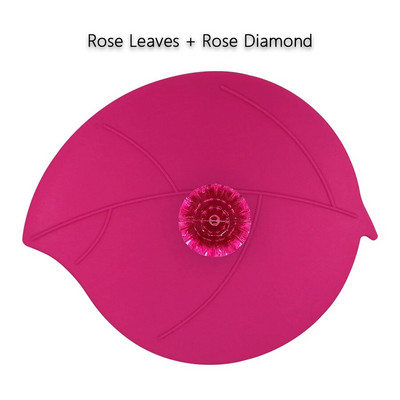 Νέα Silicone Butterfly Leaves Καπάκι φλυτζανιού Πολυτελές ακρυλικό διαμάντι Καπάκια τσαγιού αναρρόφηση σφραγίδα κατά της σκόνης Γυάλινη κεραμική πλαστική κούπα γενικής χρήσης