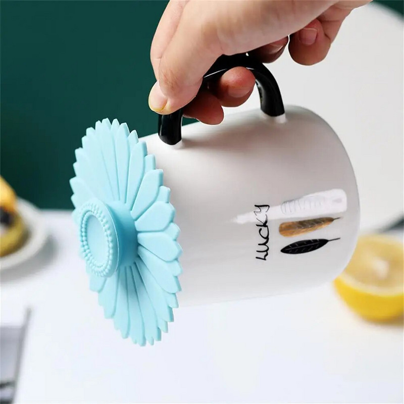 Szilikon csésze fedél lezárt Kreatív csésze fedél bögre Üveg kerámia csésze Porálló Nordic Cup fedél Italkészlet Konyhai Étkező