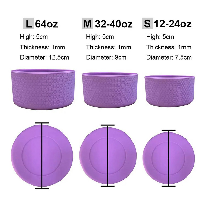 12 oz-24 oz palackfedél csésze 7,5 cm hőszigetelő alsó fedél 75 mm csúszásgátló ujjalátétek szilikon bázisú sportpohárfedél