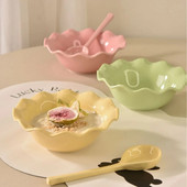 Κεραμικά Creative Lace Bowl Μπολ Επιδόρπιο Σπίτι Κορίτσια Καρδιά Ρύζι Μπολ Σαλάτα Μπολ Χρώμα γλάσο Κεραμικό σερβίτσιο