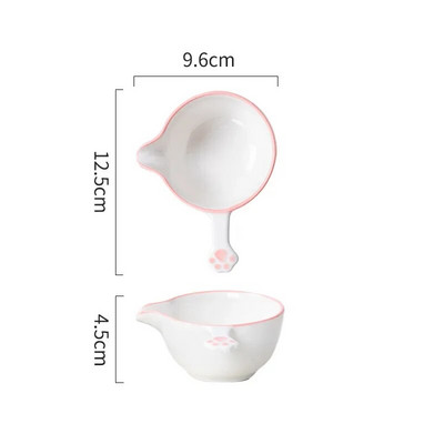 Ястие с вкус на японска сладка котешка лапа Керамична анимационна десертна чиния Ястие с ястие от соев плодов сос Купа за подправки Домакински чинии за потапяне