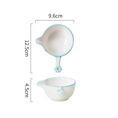 Ястие с вкус на японска сладка котешка лапа Керамична анимационна десертна чиния Ястие с ястие от соев плодов сос Купа за подправки Домакински чинии за потапяне