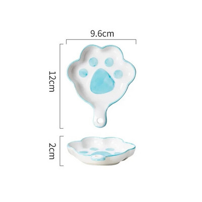 Ястие с вкус на японска сладка котешка лапа Керамична анимационна десертна чиния Ястие с ястие от соев плодов сос Купа за подправки Домакински чинии за потапяне