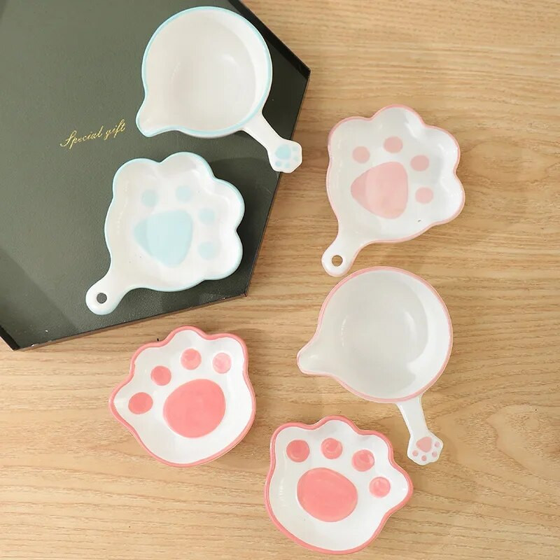 Japán aranyos macskamancs ízes tál kerámia rajzfilm desszert tányér szója gyümölcsszószos étel fűszertál Háztartási mártogatós edények