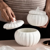 Κεραμικό μπολ Creative Pumpkin με κάλυμμα Ξενοδοχείο Εστιατόριο Παγωτό Μπολ Μπολ σούπας μπολ Nordic Home Kitchen Λευκό σερβίτσιο