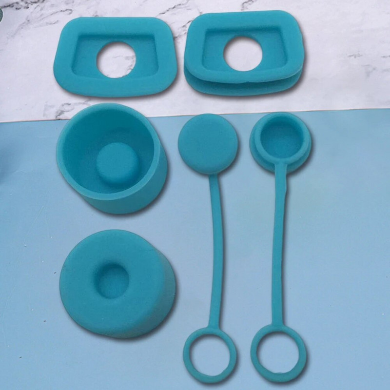 6db vizespalack szalmafedeles kupak szivárgásgátló újrahasználható szilikon szalmakupak dugó Mosható porálló vizes palack tartozékok