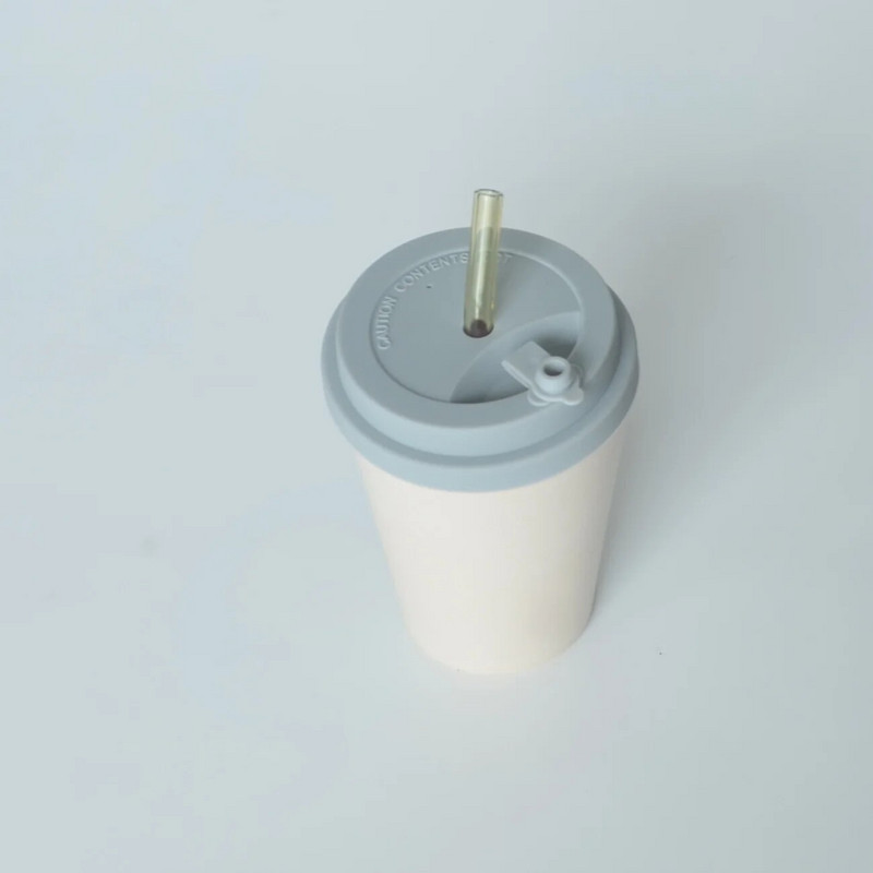 Szilikon fedeles kávéital borító Tartós hőálló szívószál lyuk bambusz italos csésze kerámia bögrékhez teatej záró fedél kupakok