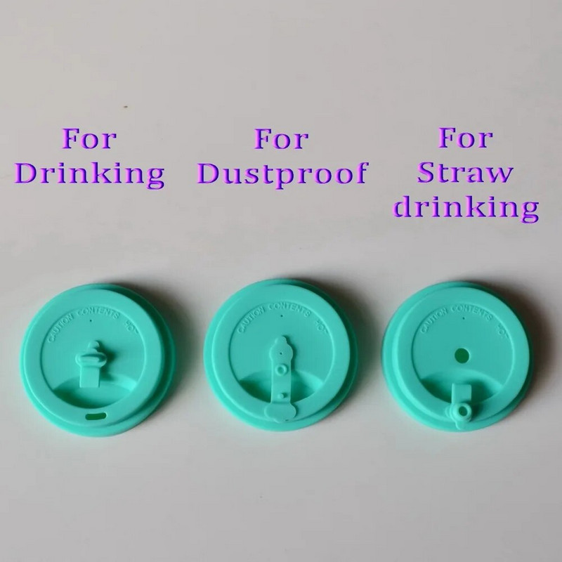 Szilikon fedeles kávéital borító Tartós hőálló szívószál lyuk bambusz italos csésze kerámia bögrékhez teatej záró fedél kupakok