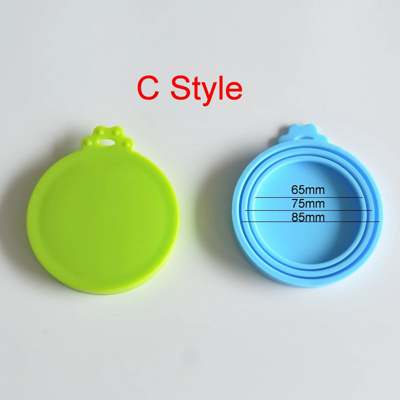 Újrafelhasználható élelmiszertárolás Tartsa frissen bádog fedődobozok kupak Kisállat konzervdoboz fedél Szilikon doboz fedél Különféle méretű lezárt friss fedél