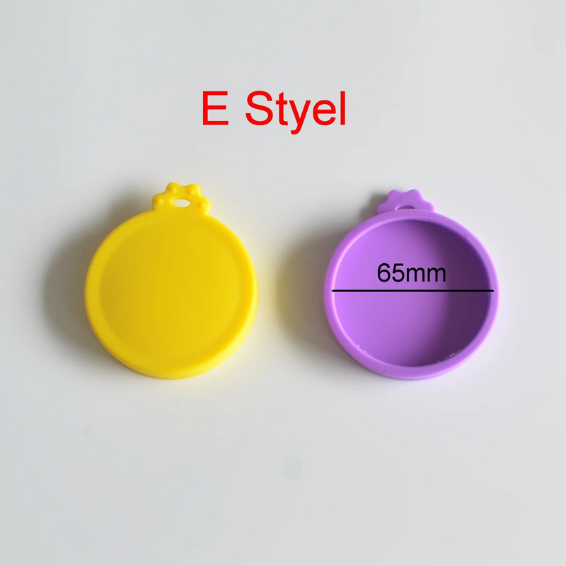 Újrafelhasználható élelmiszertárolás Tartsa frissen bádog fedődobozok kupak Kisállat konzervdoboz fedél Szilikon doboz fedél Különféle méretű lezárt friss fedél