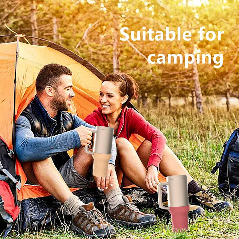 Szilikon csésze csizma Stanley 40 oz pohárhoz, fogantyús csészetartozékokkal Védő vizespalack alsó hüvelyfedél