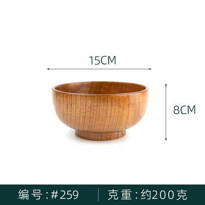 Японска купа за рамен Дървена купа за ориз за бързо приготвяне на юфка Ресторант Дървена посуда Творческа купа за супа Мисо