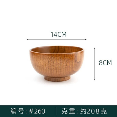 Японска купа за рамен Дървена купа за ориз за бързо приготвяне на юфка Ресторант Дървена посуда Творческа купа за супа Мисо
