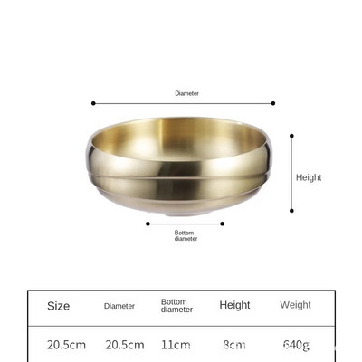Корейска вода Ripple 304 неръждаема стомана Купа за студена юфка Двойна стена Вакуумна изолация Японска купа Ramen Купа за салата Купа за плодове