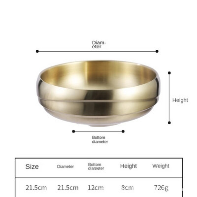 Корейска вода Ripple 304 неръждаема стомана Купа за студена юфка Двойна стена Вакуумна изолация Японска купа Ramen Купа за салата Купа за плодове