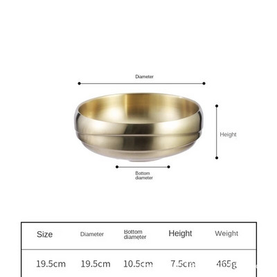 Корейска вода Ripple 304 неръждаема стомана Купа за студена юфка Двойна стена Вакуумна изолация Японска купа Ramen Купа за салата Купа за плодове