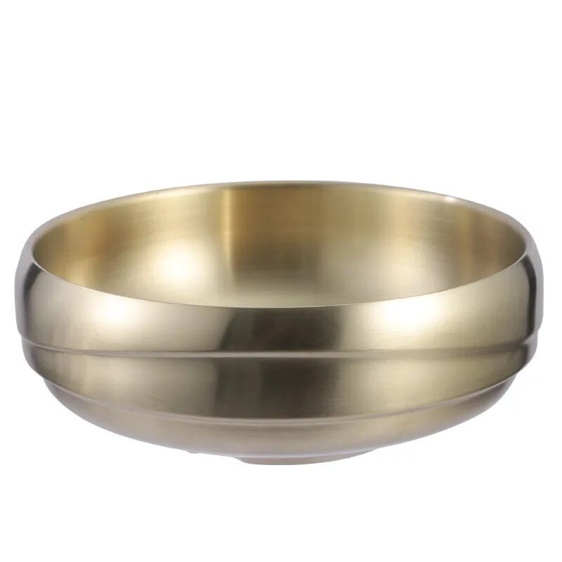 Koreai víz Ripple 304 rozsdamentes acél hideg tészta tál dupla falú vákuum szigetelés japán ramen tál saláta tál gyümölcs tál