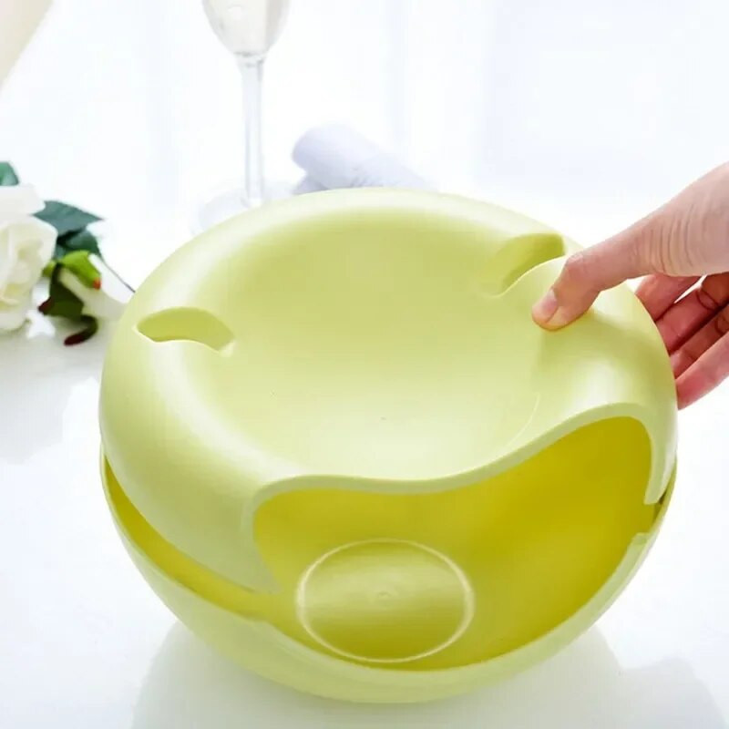 Lazy Snack Bowl műanyag kétrétegű snack tároló doboz tál gyümölcstál és mobiltelefon konzol Chase műtárgy tányér tál