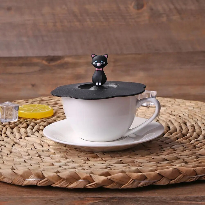 Rajzfilm szilikon csésze fedő szilvavirág hőálló vízfedél átlátszó porvédő tömítés szivárgásmentes újrafelhasználható eszköz