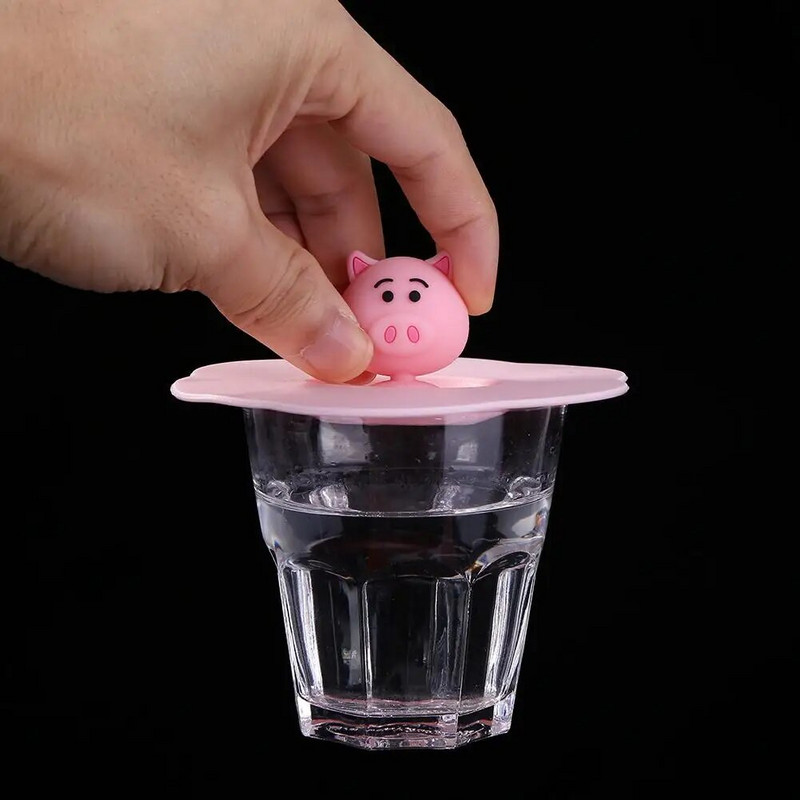 Rajzfilm szilikon csésze fedő szilvavirág hőálló vízfedél átlátszó porvédő tömítés szivárgásmentes újrafelhasználható eszköz