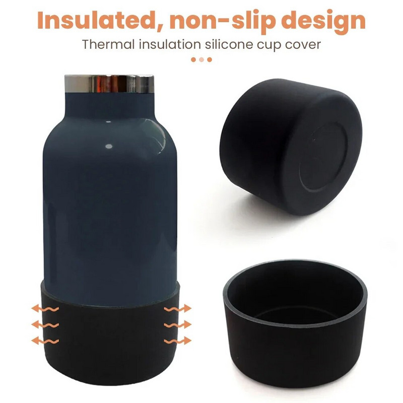 7,5/9/12 cm-es szilikon csésze alsó fedél hőszigetelő csúszásmentes bögrehüvely vízpohár fedél 12/16/18/21/24oz sportpalackhoz