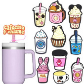 1 ΤΕΜ Ψάθινο καπάκι μεξικάνικο φαγητό από PVC Cafecito Y Chisme Conchas Ψάθινο κάλυμμα σιλικόνης για διακόσμηση γούρι για ποτό