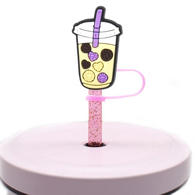 1 ΤΕΜ Ψάθινο καπάκι μεξικάνικο φαγητό από PVC Cafecito Y Chisme Conchas Ψάθινο κάλυμμα σιλικόνης για διακόσμηση γούρι για ποτό
