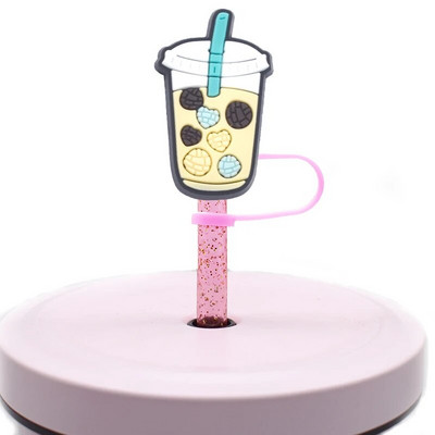 1 ΤΕΜ Ψάθινο καπάκι μεξικάνικο φαγητό από PVC Cafecito Y Chisme Conchas Ψάθινο κάλυμμα σιλικόνης για διακόσμηση γούρι για ποτό