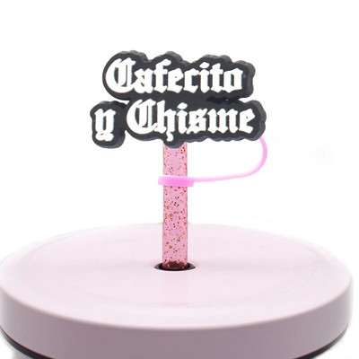 1 ΤΕΜ Ψάθινο καπάκι μεξικάνικο φαγητό από PVC Cafecito Y Chisme Conchas Ψάθινο κάλυμμα σιλικόνης για διακόσμηση γούρι για ποτό