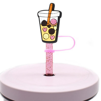 1 ΤΕΜ Ψάθινο καπάκι μεξικάνικο φαγητό από PVC Cafecito Y Chisme Conchas Ψάθινο κάλυμμα σιλικόνης για διακόσμηση γούρι για ποτό
