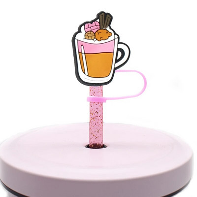 1 ΤΕΜ Ψάθινο καπάκι μεξικάνικο φαγητό από PVC Cafecito Y Chisme Conchas Ψάθινο κάλυμμα σιλικόνης για διακόσμηση γούρι για ποτό