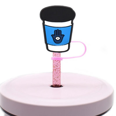 1 ΤΕΜ Ψάθινο καπάκι μεξικάνικο φαγητό από PVC Cafecito Y Chisme Conchas Ψάθινο κάλυμμα σιλικόνης για διακόσμηση γούρι για ποτό