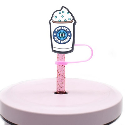 1 ΤΕΜ Ψάθινο καπάκι μεξικάνικο φαγητό από PVC Cafecito Y Chisme Conchas Ψάθινο κάλυμμα σιλικόνης για διακόσμηση γούρι για ποτό