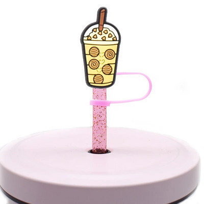1 ΤΕΜ Ψάθινο καπάκι μεξικάνικο φαγητό από PVC Cafecito Y Chisme Conchas Ψάθινο κάλυμμα σιλικόνης για διακόσμηση γούρι για ποτό