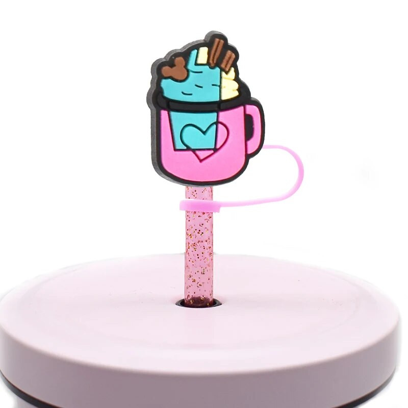 1 DB mexikói kagyló szalma sapka PVC Cafecito Y Chisme Conchas Szilikon szalmafejek az ivóvíz dekorációjához