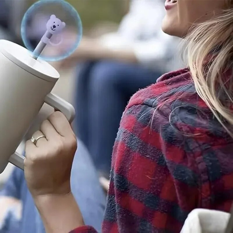 3 csomagos szalmahuzat Stanley poharakhoz, aranyos medve szalmavédő burkolat, amely kompatibilis a Stanley 30 és 40 oz szilikon szalmafedeles sapkákkal