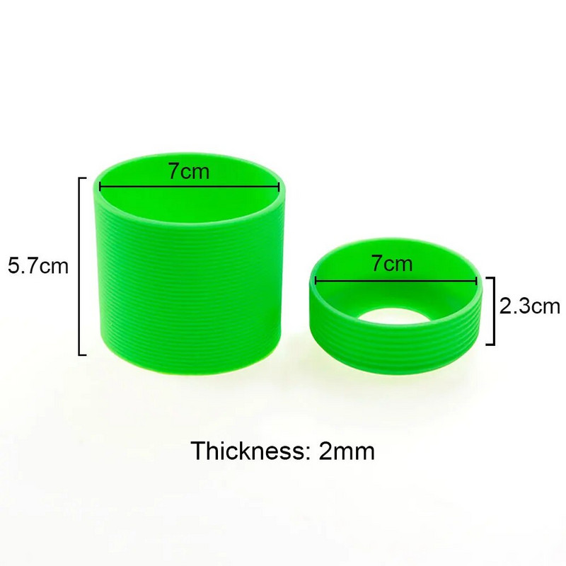 Szilikon világ 2db/szett 7.0CM szilikon pohár fedő hőszigetelés üvegpohárhoz hüvely 70 mm pohár alsó fedél vizespalack csésze Hol