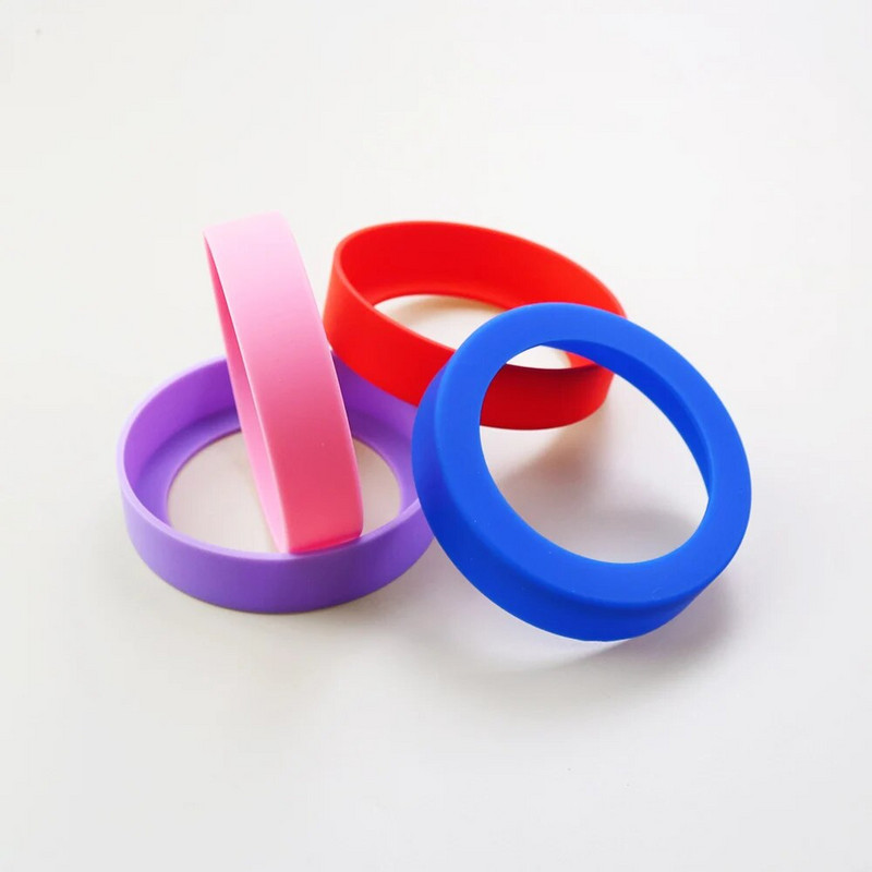 28 szín 9,5 cm-es szilikon poháralátét csésze alsó fedél csésze alsó gyűrű alátét hüvely 95 mm-es termosz kopásálló hüvely